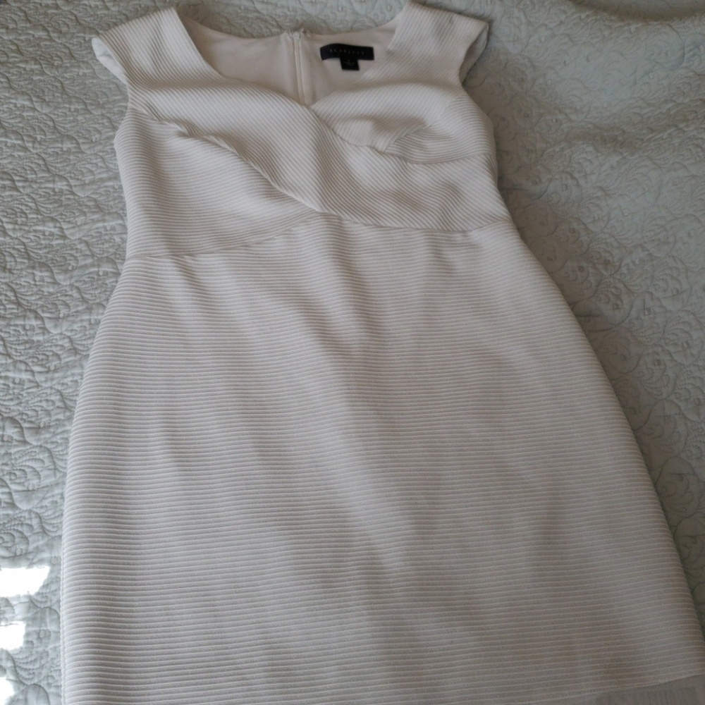 Shimmery white bandage dress